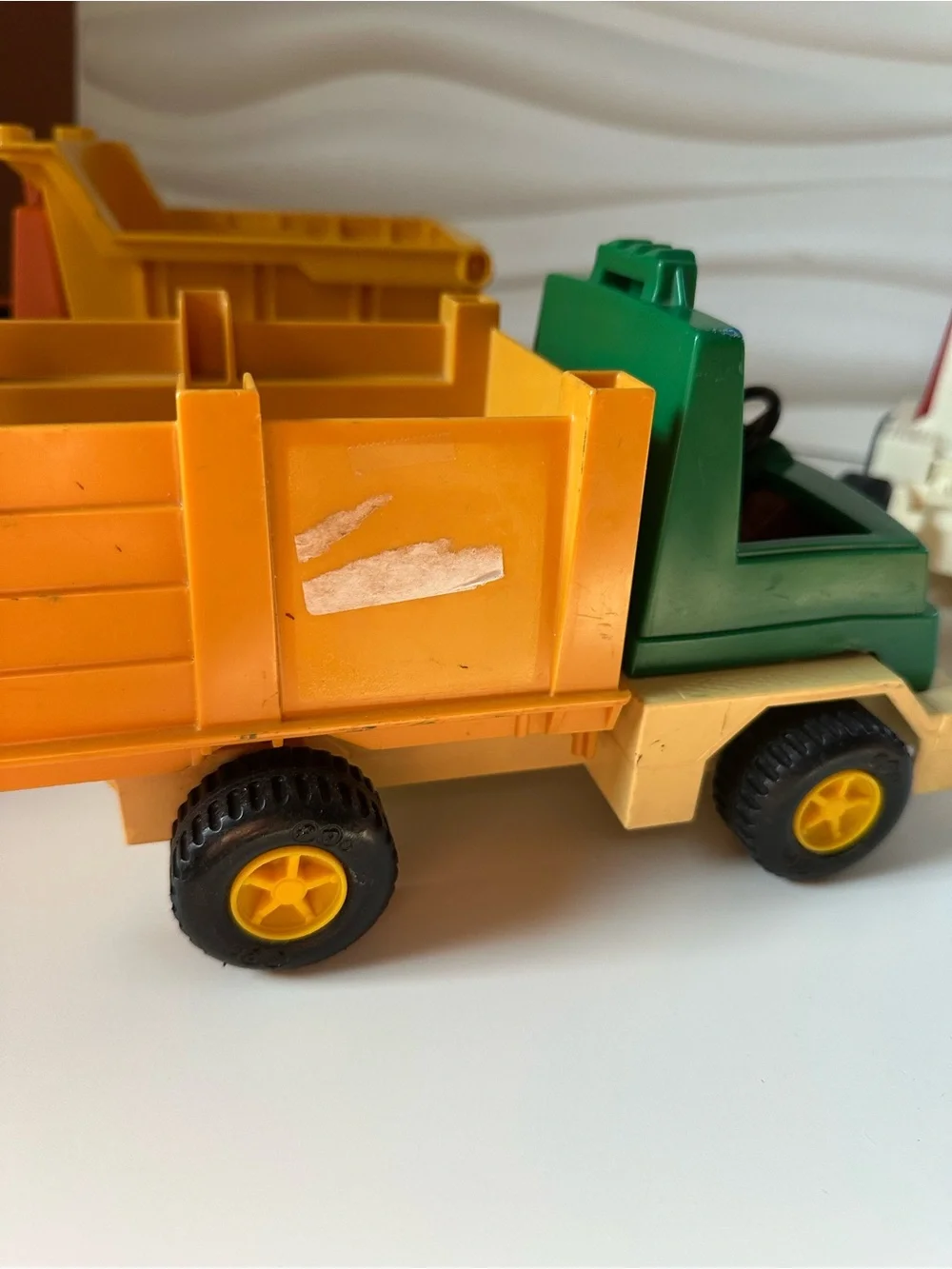 Vintage Fisher-Price Husky Helpers Rodeo Rig Dump Truck #330 #328 lot 3 1979
